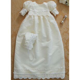McCall's M8460 Infant's Christening Gown, Romper and Bonnet Pattern White NB - L