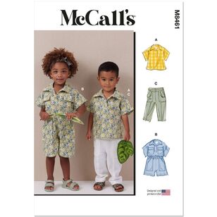 McCall's M8461 Toddlers' Top, Romper and Pants Pattern White 1/2 - 4