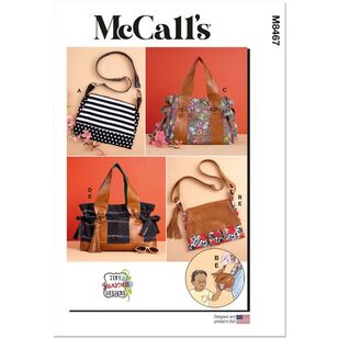 McCall's M8467 Bags by Tiny Seamstress Designs Pattern White One Size