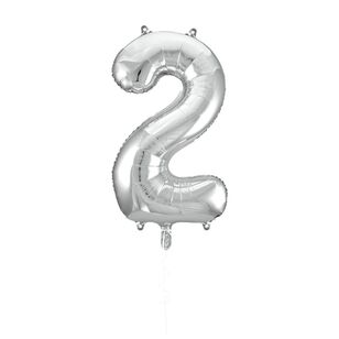 Party Creator 86cm Silver Foil Number 2 Balloon