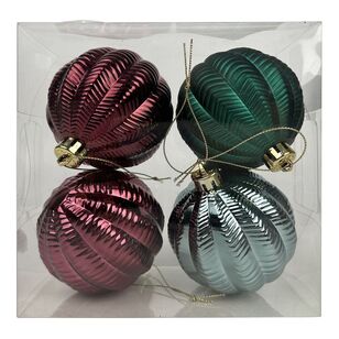 Jolly & Joy Christmas Bauble 4-pack Multicoloured