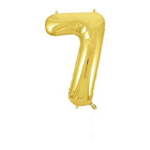 Party Creator 86cm Gold Foil Number 7 Balloon