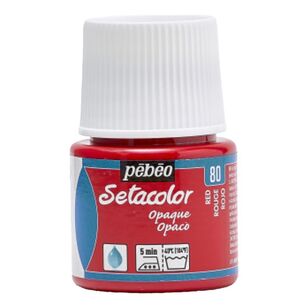 Pebeo Setacolor Opaque Fabric Paint 45ml Red 45 mL