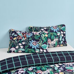 KOO Eve Velvet Coverlet Set Multicoloured Queen / King