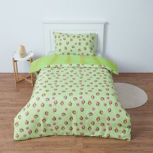 Elf Christmas Quilt Cover Set Green