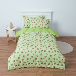 Elf Christmas Quilt Cover Set Green