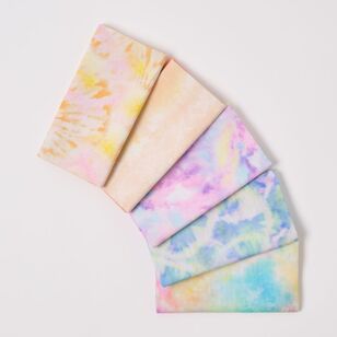 Tie Dye Mix 5 Piece Fat Quarter Bundle Multicoloured 45 x 52 cm