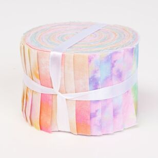 Tie Dye Mix 20 Piece Jelly Roll Multicoloured 6.2 x 112 cm