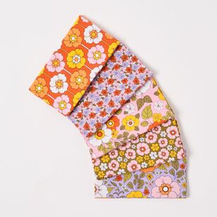 Groovy Floral 5 Piece Fat Quarter Bundle Multicoloured 45 x 52 cm