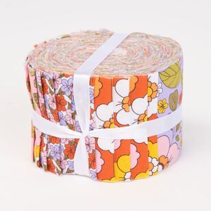 Groovy Floral 20 Piece Jelly Roll Multicoloured 6.2 x 112 cm