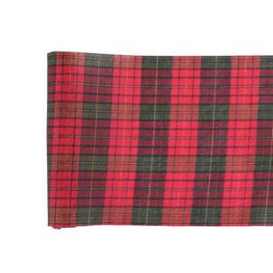 Jolly & Joy Classic Tartan Chrritsmas Fabric Wrap Multicoloured 28 cm x 2 m