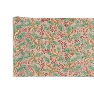 Jolly & Joy Pine Burlap Fabric Wrap Natural 28 cm x 2 m