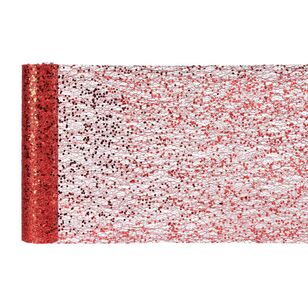 Jolly & Joy Sprinkle Web Christmas Trim Red 25 cm x 5 m