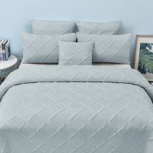 KOO Eve Quilted Quilt Cover Set Blue