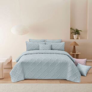 KOO Eve Quilted Quilt Cover Set Blue