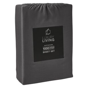 Luxury Living 1000 Thread Count Egyptian Cotton Sheet Set Charcoal