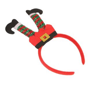 Jolly & Joy Elf Legs Christmas Headband Red