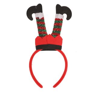 Jolly & Joy Elf Legs Christmas Headband Red