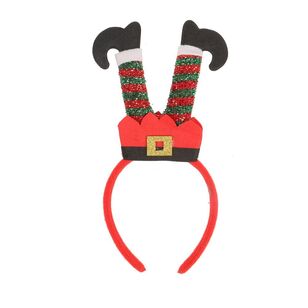 Jolly & Joy Elf Legs Christmas Headband Red