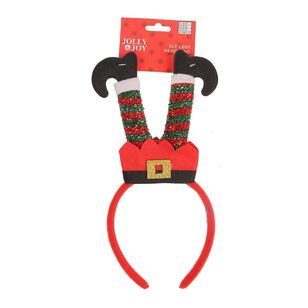 Jolly & Joy Elf Legs Christmas Headband Red