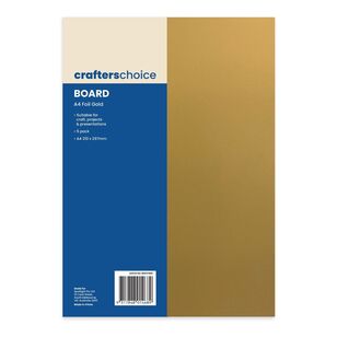 Crafters Choice A4 Board Foil 5 Pack Gold