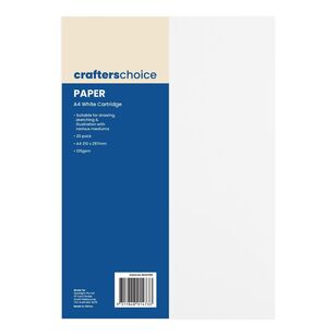 Crafters Choice A4 125gsm Cartridge Paper 20 Pack White