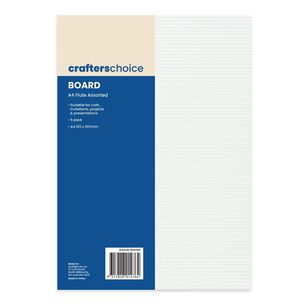 Crafters Choice A4 Flute Board 5 Pack Multicoloured