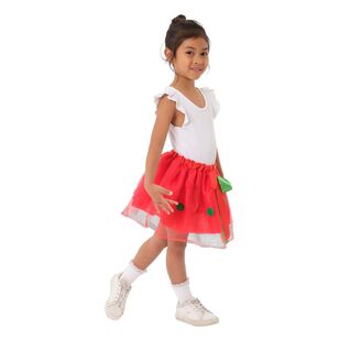 Jolly & Joy Kids Pom Pom Tutu Christmas Costume Red 3 - 5 Years