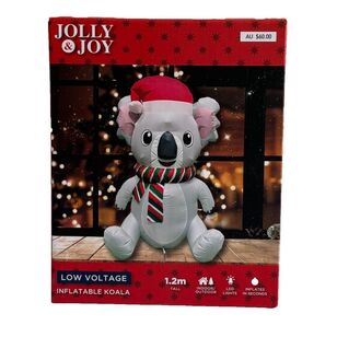 Jolly & Joy 120 cm Inflatable Christmas Koala Grey 120 cm