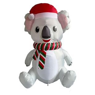 Jolly & Joy 120 cm Inflatable Christmas Koala Grey 120 cm