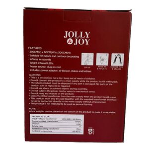 Jolly & Joy 3.1 m Inflatable Santa Arch Red 3.1 m