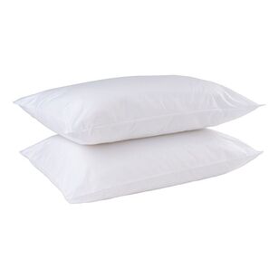 Tontine Organic Cotton 2 Pack Medium Pillows White Standard