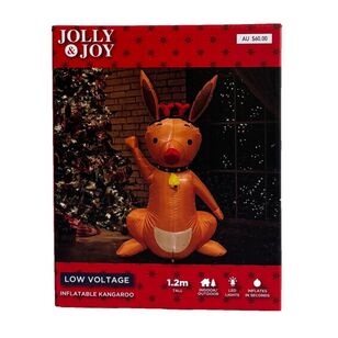 Jolly & Joy 1.2 m Inflatable Christmas Kangaroo Brown 1.2 m