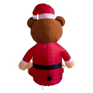 Jolly & Joy 1 m Inflatable Christmas Teddy Bear Red