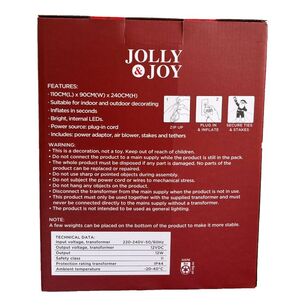 Jolly & Joy 2.4 m Inflatable Santa Red 2.4 m