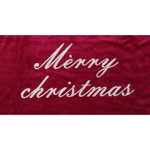 Jolly & Joy Velvet Merry Christmas Santa Sack Red