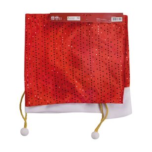 Jolly & Joy Velvet & Sequin Christmas Santa Sack Red