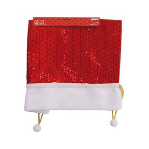 Jolly & Joy Velvet & Sequin Christmas Santa Sack Red