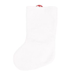 Jolly & Joy Fluffy Santa Stocking White