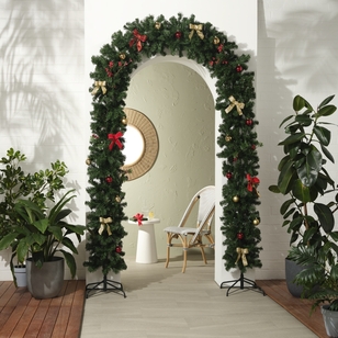 Jolly & Joy Garland Christmas Arch Green