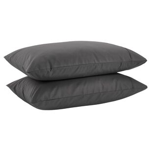 Fresh Cotton 400 Thread Count Cotton 2 Pack Pillowcase Charcoal Standard