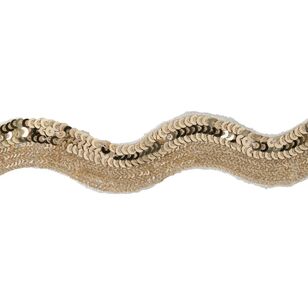 Simplicity Sequin Wavy Trim Gold 44.45 mm