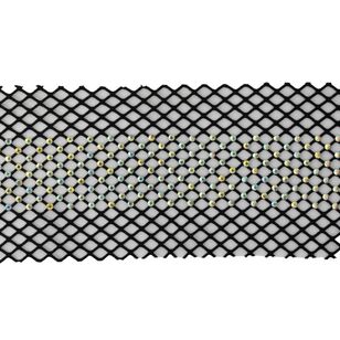 Simplicity Mesh Iridescent Rhinestone Strip Trim Black 82.55 mm