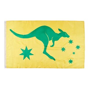 Australian Green and Gold Kangaroo Flag Multicoloured