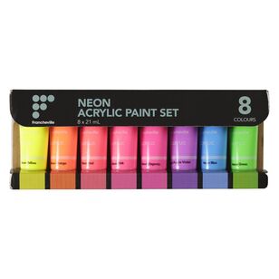 Francheville 8x21mL Neon Acrylic Paint Set Multicoloured