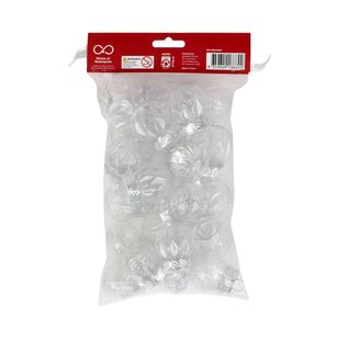 Jolly & Joy Fillable Christmas Bauble 10 pack Natural