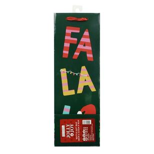 Jolly & Joy Fa La La Christmas Bottle Bag Multicoloured