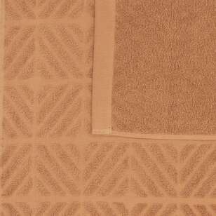 KOO Tilly Jacquard 550GSM Towel Collection Caramel