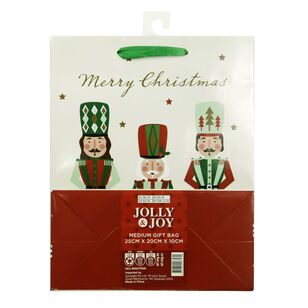 Jolly & Joy Nutcracker Medium Christmas Gift Bag Multicoloured