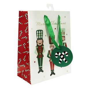 Jolly & Joy Nutcracker Medium Christmas Gift Bag Multicoloured